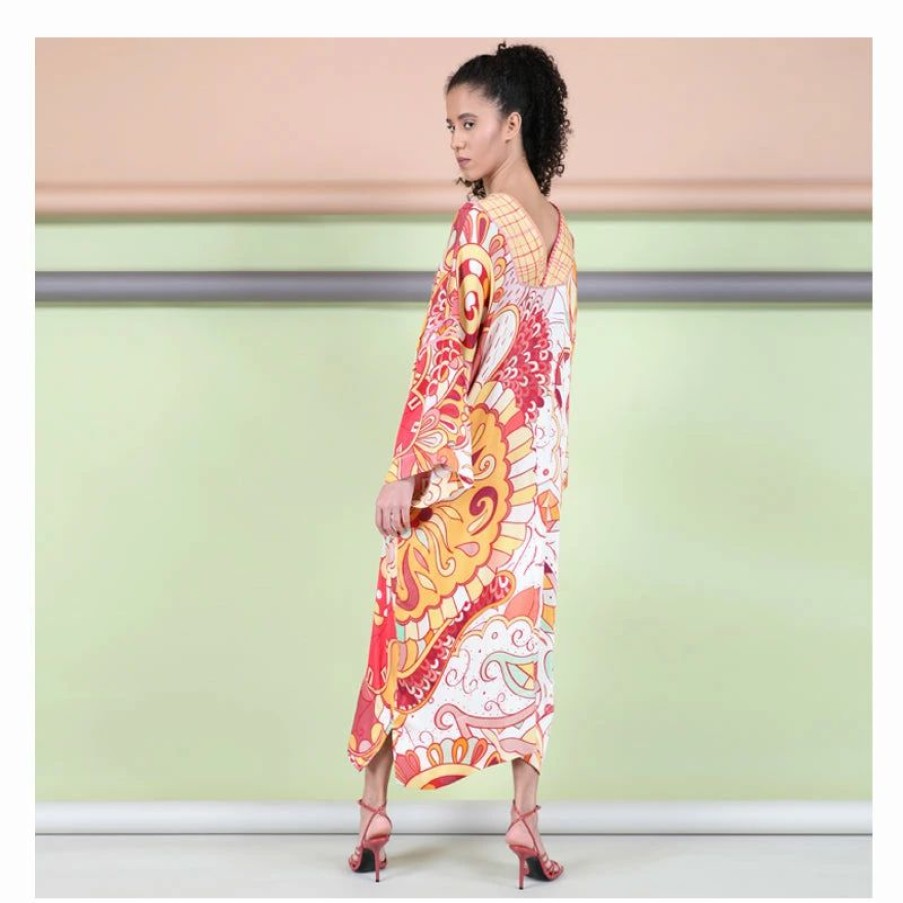 * Bl-Nk London Ana Kaftan Abstract Floral Print Wholesale