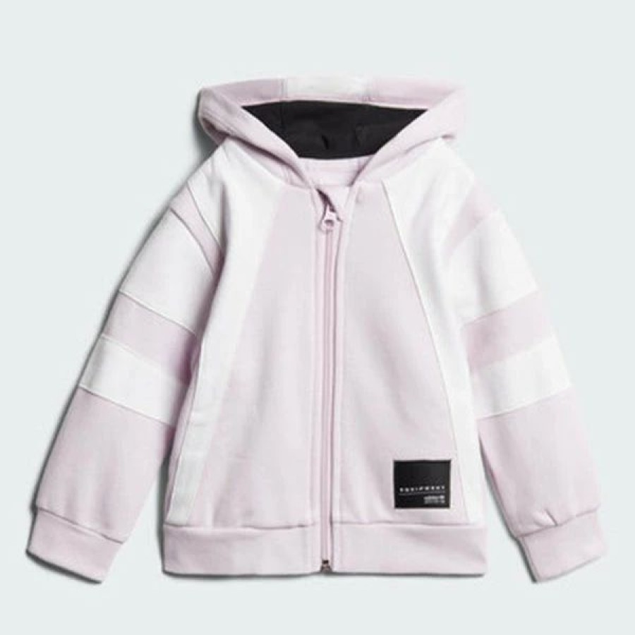 * Adidas Baby'S Orginals Eqt Hoodie Set Aero Pink/White Best