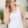 * Michelle Mae Lexi Lace Tank White Clearance