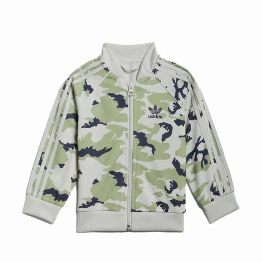 * Adidas Toddlers/Little Kids' Camo Sst Set Orbit Grey-Magic Lime-Shadow Navy Hot