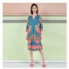 * Bl-Nk London Adrima Dress Indonesian Batik Floral Print Clearance