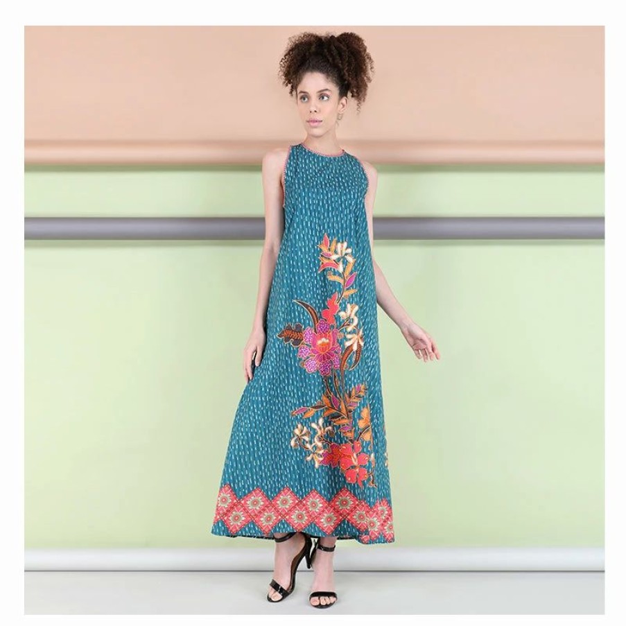 * Bl-Nk London Aneeka Dress Indonesian Batik Print Best