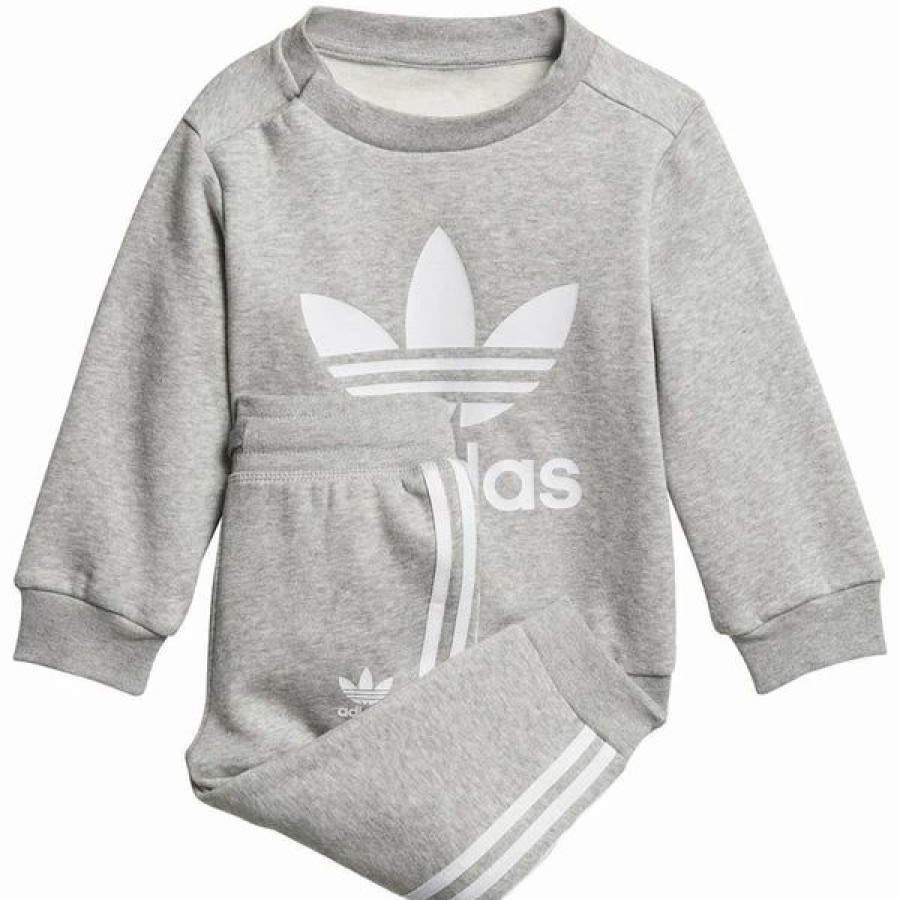 * Adidas Trefoil Crew Track Suit Grey Best