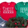 * Rogue Society Apparel Chest Nuts Couples Christmas Tee Hot