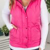 * Michelle Mae Remy Zip Up Vest Bright Pink Best