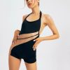 * Solado Mesh Splicing Halter Neck Backless Rompers Playsuit Black New