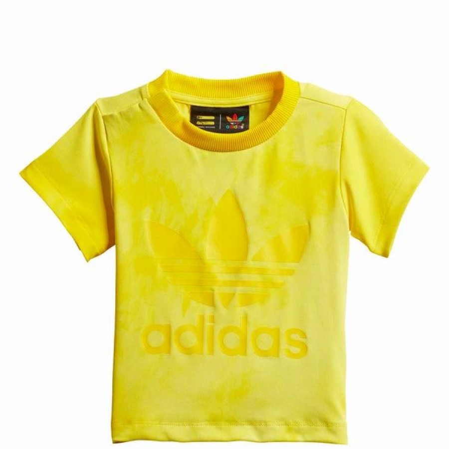 * Adidas Originals Pharrell Williams Hu Holi Infants T-Shirt Yellow Clearance