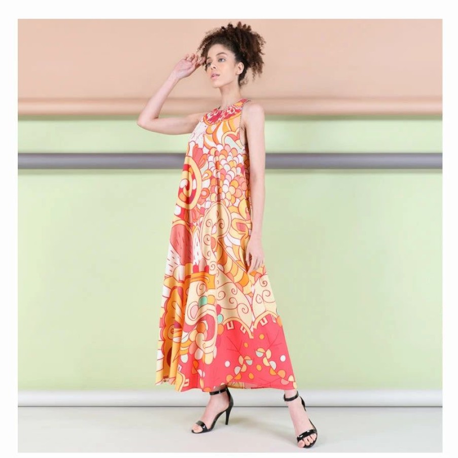 * Bl-Nk London Aneeka Dress Abstract Floral Print Online