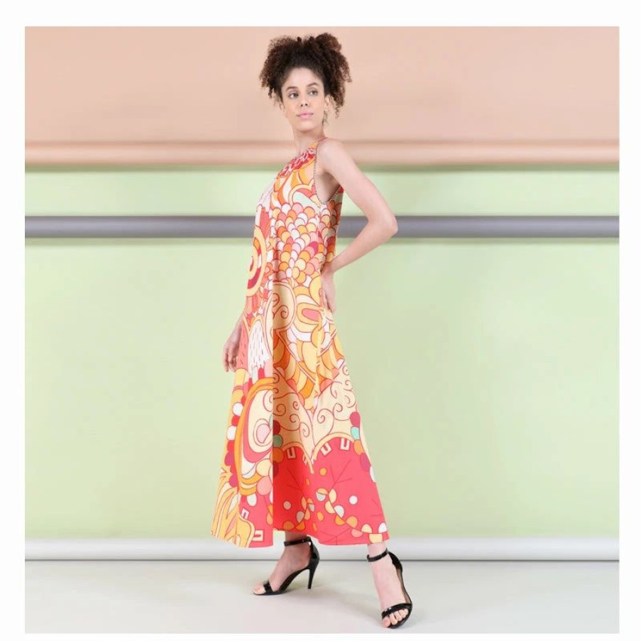 * Bl-Nk London Aneeka Dress Abstract Floral Print Online