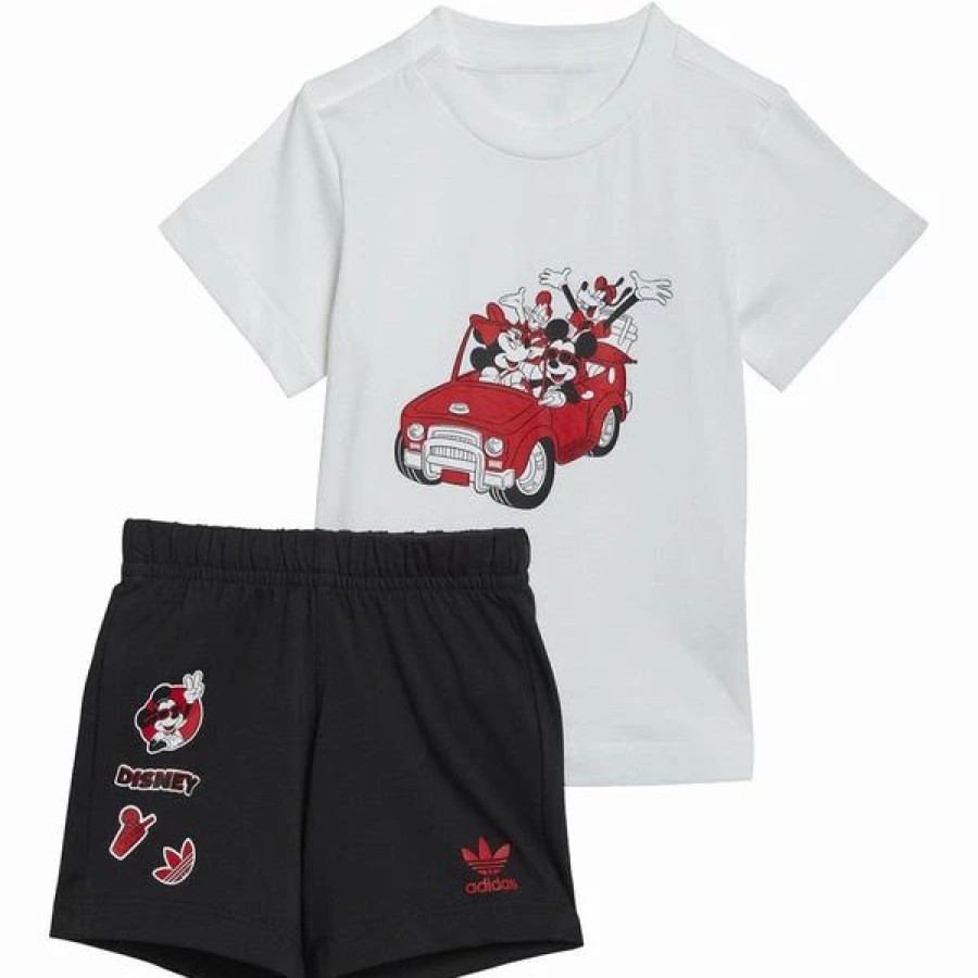 * Adidas Disney Mickey And Friends Shorts And Kids' Tee Set White Wholesale