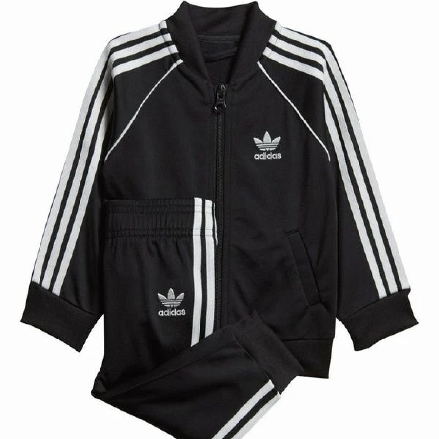 * Adidas Toddlers' Uni Originals Superstar Tracksuit Set Black/White New