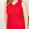 * Michelle Mae Addison Henley Tank Red Clearance