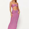 * Solado Cut Out Ruched Bodycon Tube Maxi Dress Orchid Online