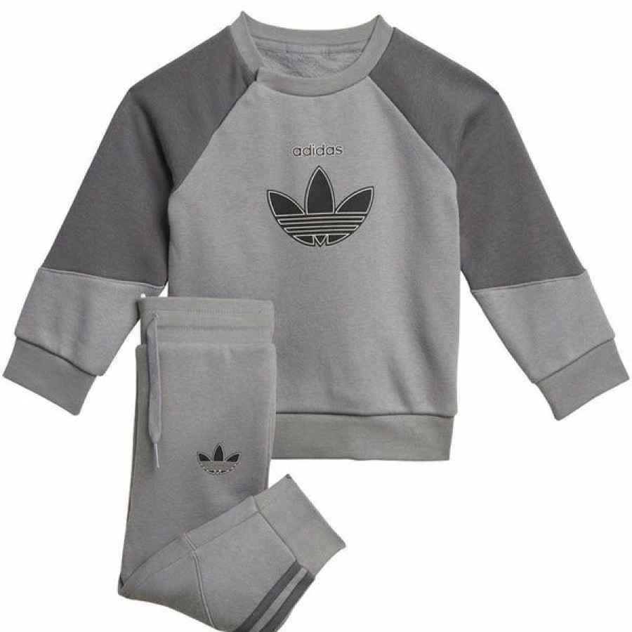 * Adidas Sprt Collection Toddlers/Little Kids' Crew Set Grey Best