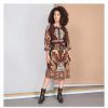 * Bl-Nk London Barry Dress Brown Inca Printed Online