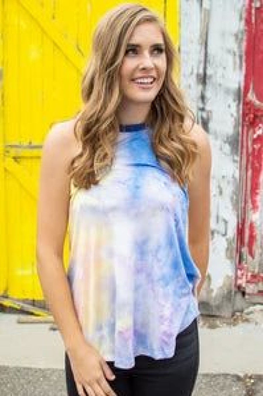 * Rogue Society Apparel Rocker Tank | Tie Dye At Dusk Best