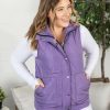 * Michelle Mae Remy Zip Up Vest Bright Purple Clearance