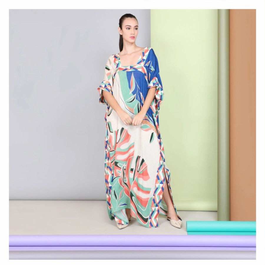 * Bl-Nk London Verbena Kaftan Monstera Geo Hot