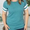 * Michelle Mae Kylie Track Tee Teal And White Online